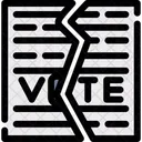 Vote Broken Paper  Icon