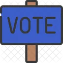 Vote Sign Placard Icon