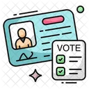 Vote List Id Card Ballot Paper 아이콘