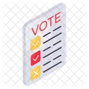 Vote Paper Election Paper Ballot Paper Icon