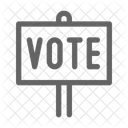 Vote Sign Campaign Icon