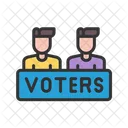 Voters Podium Us Election Icon