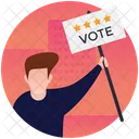 Voting Campaign Candidate Comparison Success Evaluation Icon