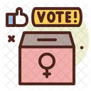 Voto feminino  Ícone