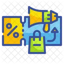 Voucher De Compras Promocao Megafone Ícone