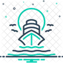 Voyage Ferry Ship Icon