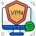 VPN Drahtlose Sicherheit Schutzendes WLAN Symbol