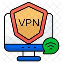 VPN Drahtlose Sicherheit Schutzendes WLAN Symbol