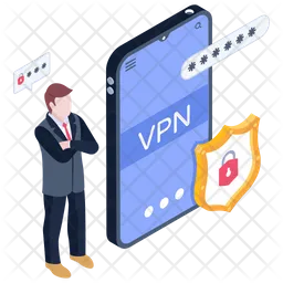 VPN móvil segura  Icono