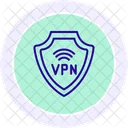 Icone De Ligne De Securite Vpn Icône