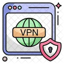 VPN Segura Red Informatica Red Privada Virtual Icono