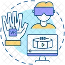 VR 및 AR 기술  아이콘