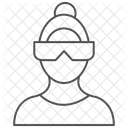 VR Benutzer Thinline Symbol Icon