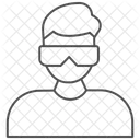 VR Benutzer Thinline Symbol Icon