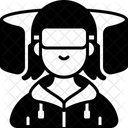 Vr User Icon - Download in Glyph Style