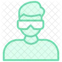 Vr User Duotone Line Icon Icon