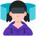 Usuario de realidad virtual  Icono