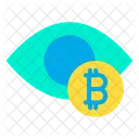 Vue Bitcoin Recherche Bitcoin Oeil Icône