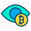 Vue Bitcoin Recherche Bitcoin Oeil Icône