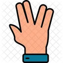 Vulcan Gesture Fingers Icon