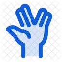 Vulcan Salute Fingers Hand Icon
