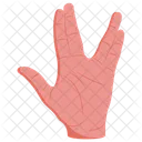 Vulcan Salute Vulcan Greetings Fingers Icon