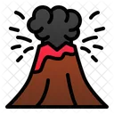 Vulcano Eruption Mountain Icon