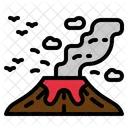 Vulkan Lava Katastrophe Symbol