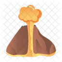 Vulkan Ausbruch Explosion Symbol