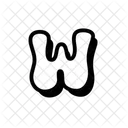 W Alphabet Buchstabe Icon