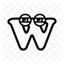 W Alphabet Buchstabe Icon