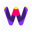 W Alphabet Letter Icon