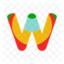 W Alphabet Letter Icon