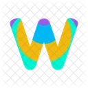 W Alphabet Letter Icon