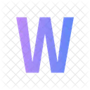 W Alphabet Letter Icon