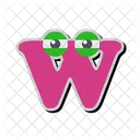 W Alphabet Letter Icon