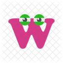 W Alphabet Letter Icon