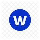 W Alphabet Letter Icon