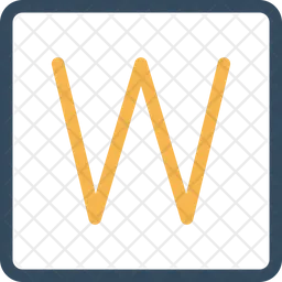 W Letter  Icon