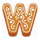 W Letter Cookies Cookies Biscuit Icon