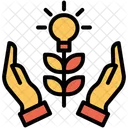 Idee Wachsen Lassen Kreative Idee Pflanze Unterstutzen Symbol
