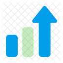 Wachstum Aufwarts Balkendiagramm Symbol