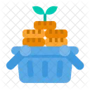 Geld Wachstum Korb Symbol