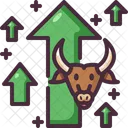 Bullisch Bullenmarkt Investition Symbol