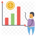 Wachstumsdiagramm Finanzdiagramm Datenanalyse Symbol