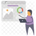 Wachstumsdiagramm Finanzdiagramm Online Datenanalyse Symbol