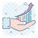 Wachstumsdiagramm Balkendiagramm Datenanalyse Icon