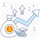 Wachstumsdiagramm Diagramm Unternehmenswachstum Symbol