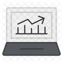 Wachstumsdiagramm Online Daten Datenanalyse Symbol