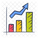 Wachstumsdiagramm Aufwartshandel Balkendiagramm Symbol